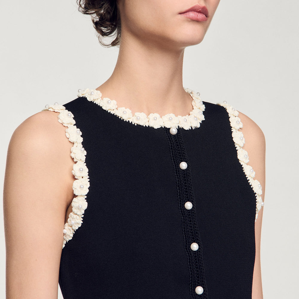 Crochet cardigan Black Sandro Women