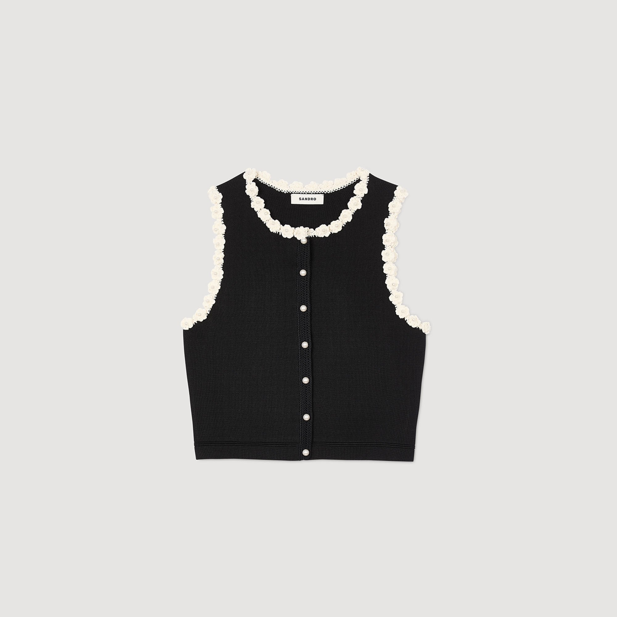Crochet cardigan Black Sandro Women