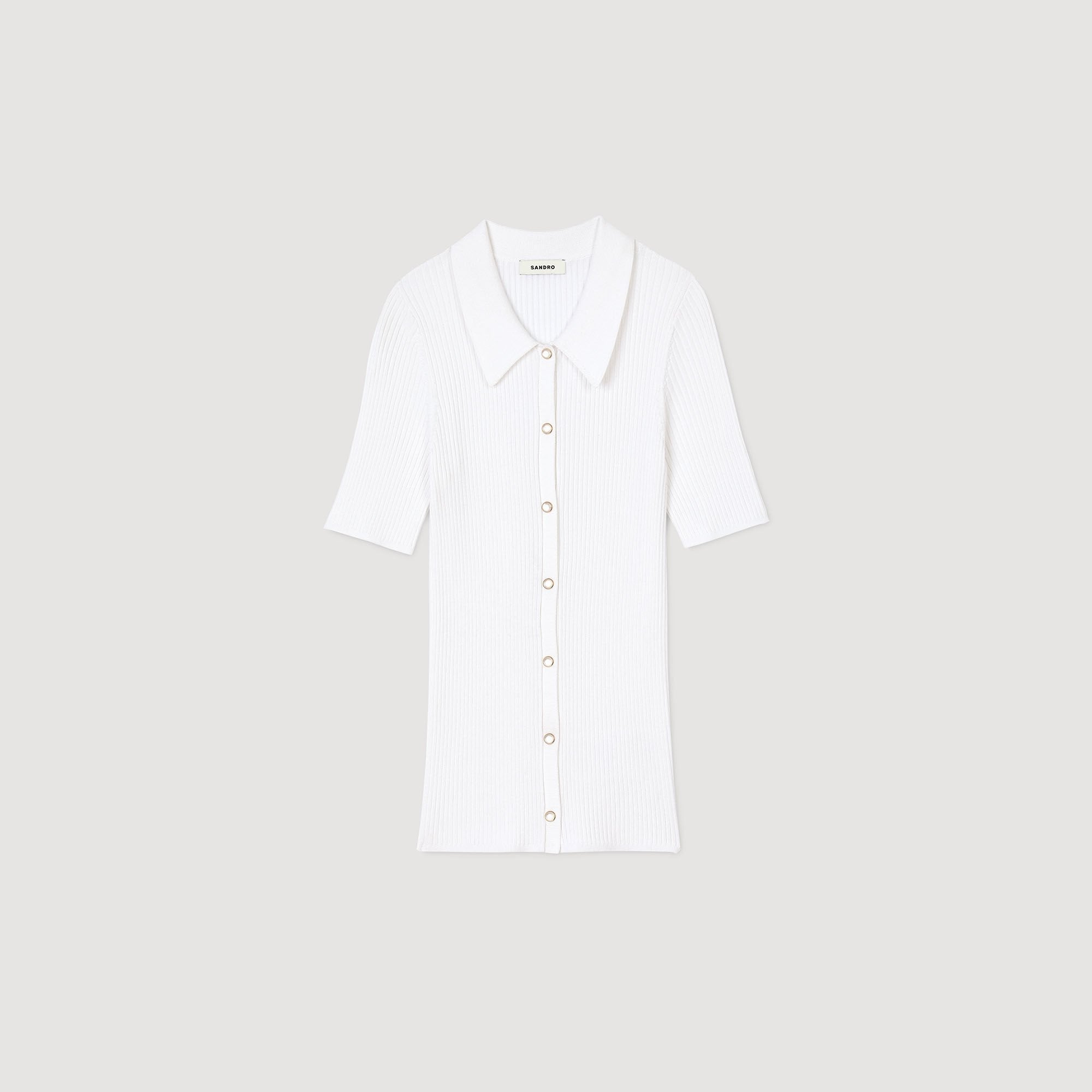 Rib knit cardigan White Sandro Women