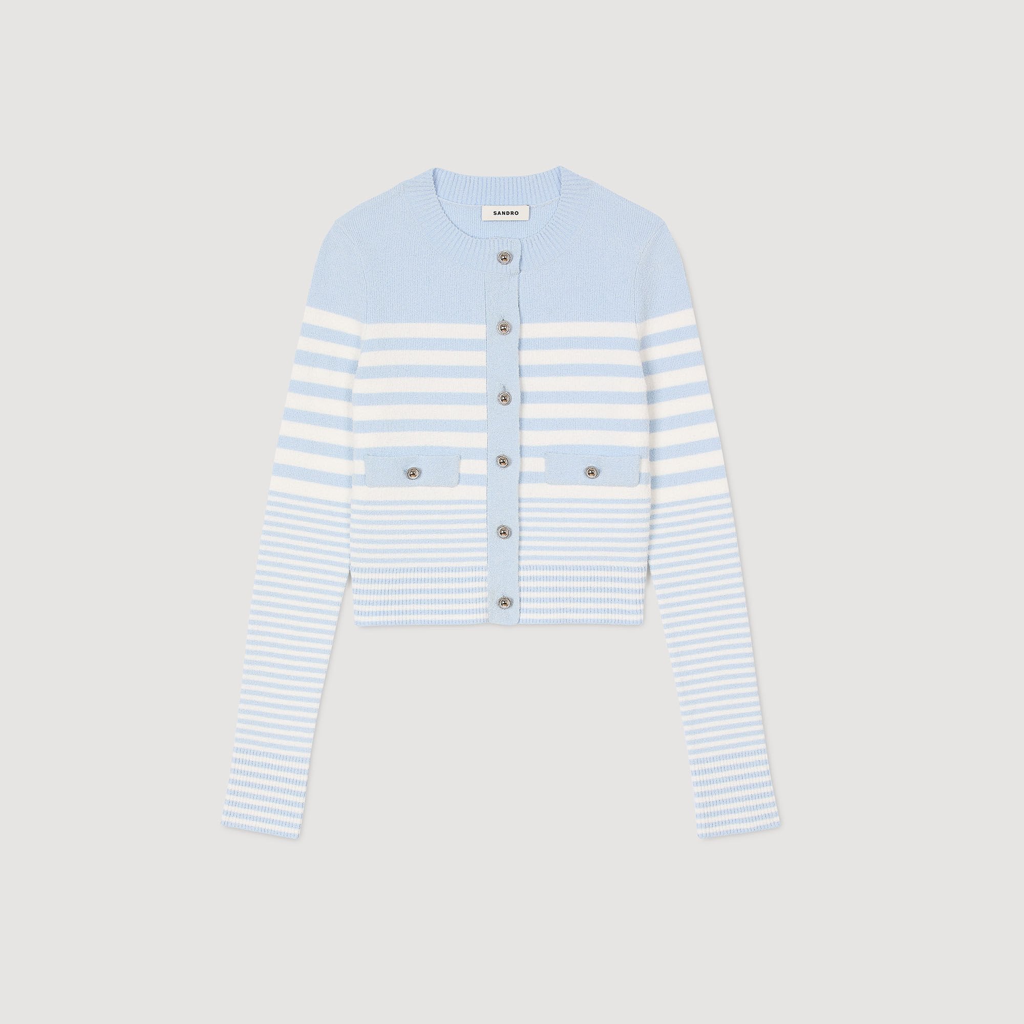 Striped cardigan Sky Blue Sandro Women