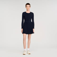 Polo shirt with decorative buttons Navy Blue Sandro Women