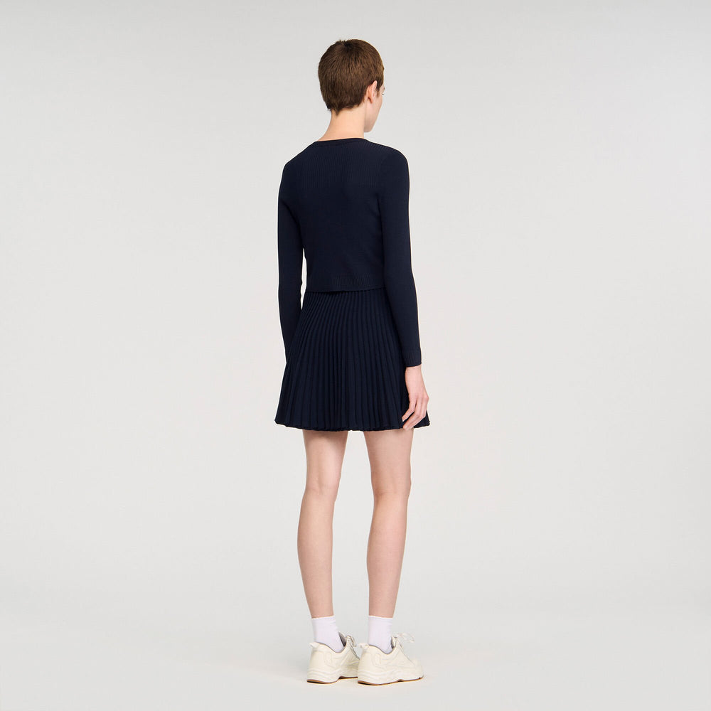 Polo shirt with decorative buttons Navy Blue Sandro Women