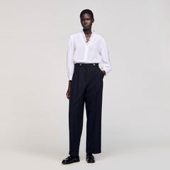 Flowy silk shirt White Sandro Women