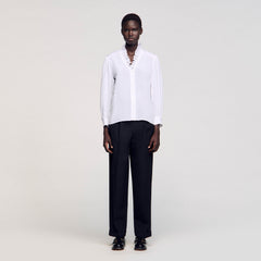 Flowy silk shirt White Sandro Women
