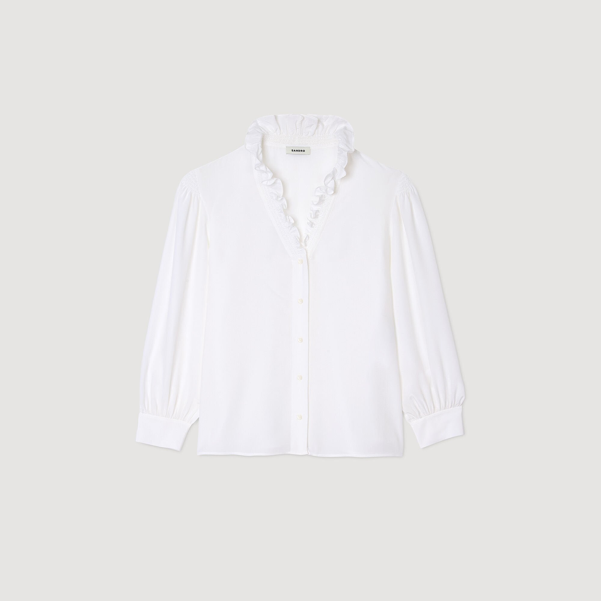 Flowy silk shirt White Sandro Women