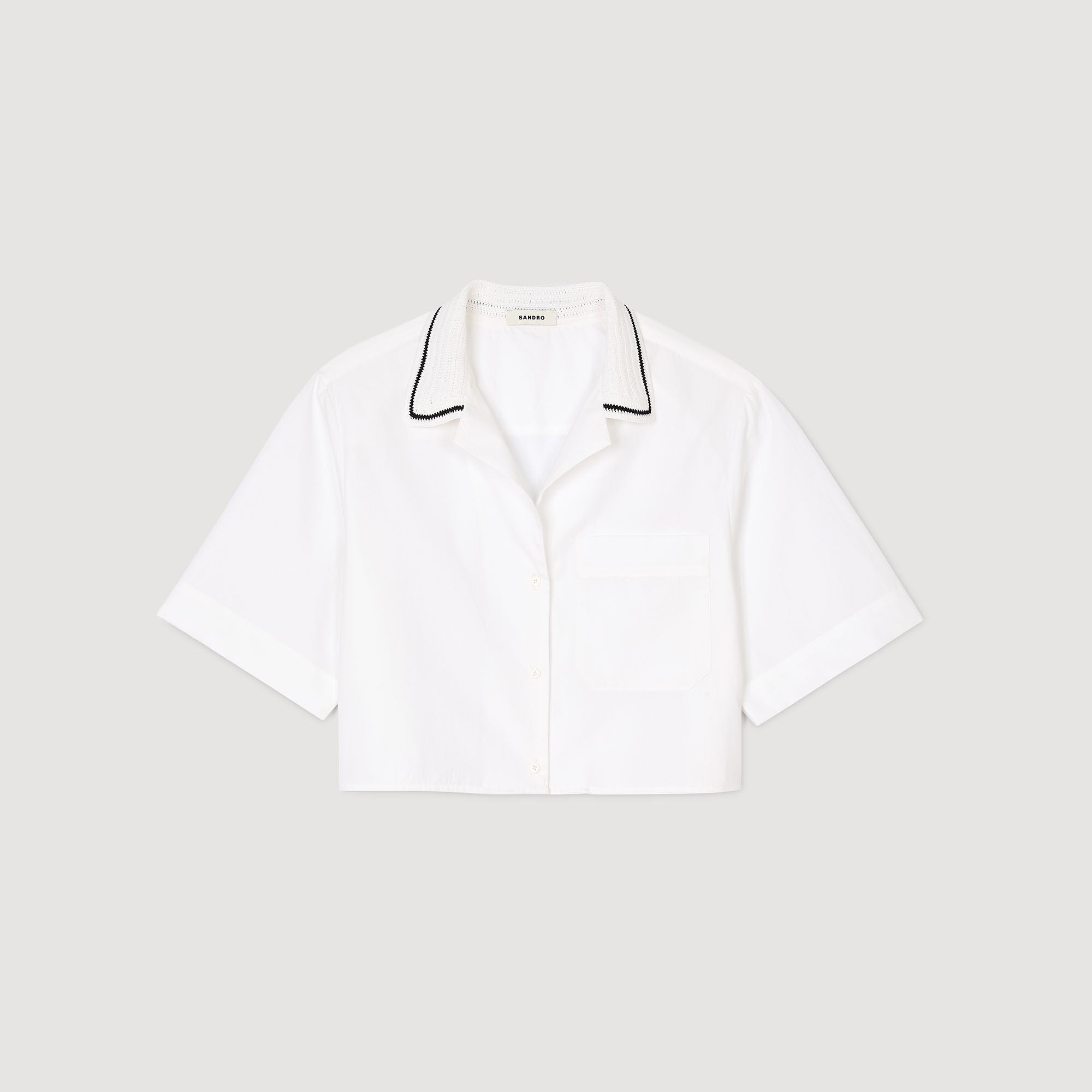 Crochet collar shirt White Sandro Women