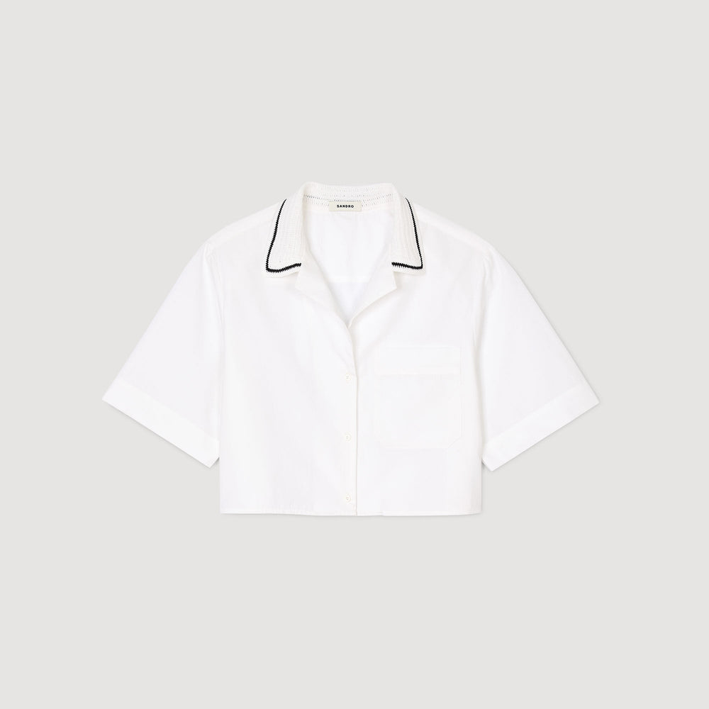 Crochet collar shirt White Sandro Women