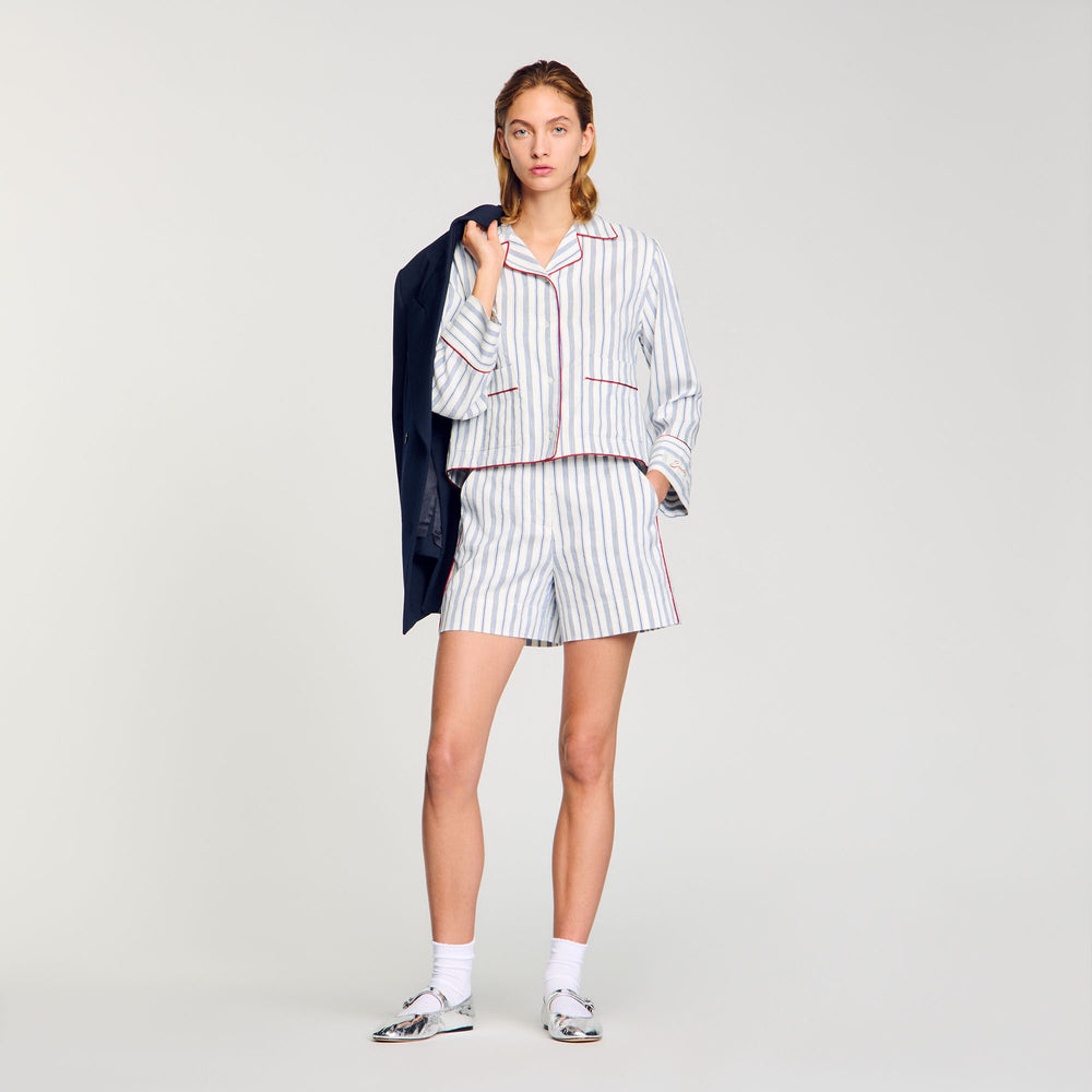 Striped shirt Blue / Ecru Sandro Women