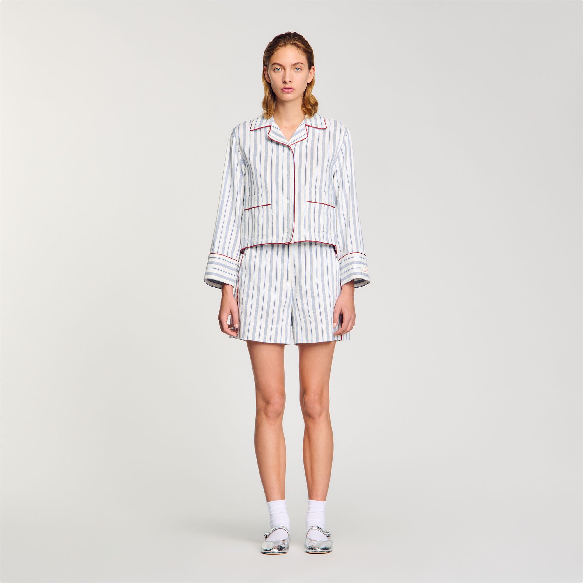 Striped shirt Blue / Ecru Sandro Women