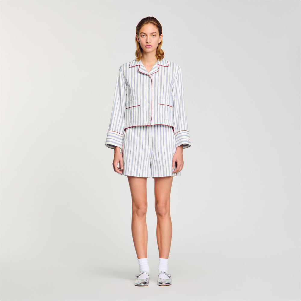 Striped shirt Blue / Ecru Sandro Women