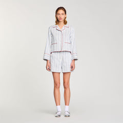 Striped shirt Blue / Ecru Sandro Women