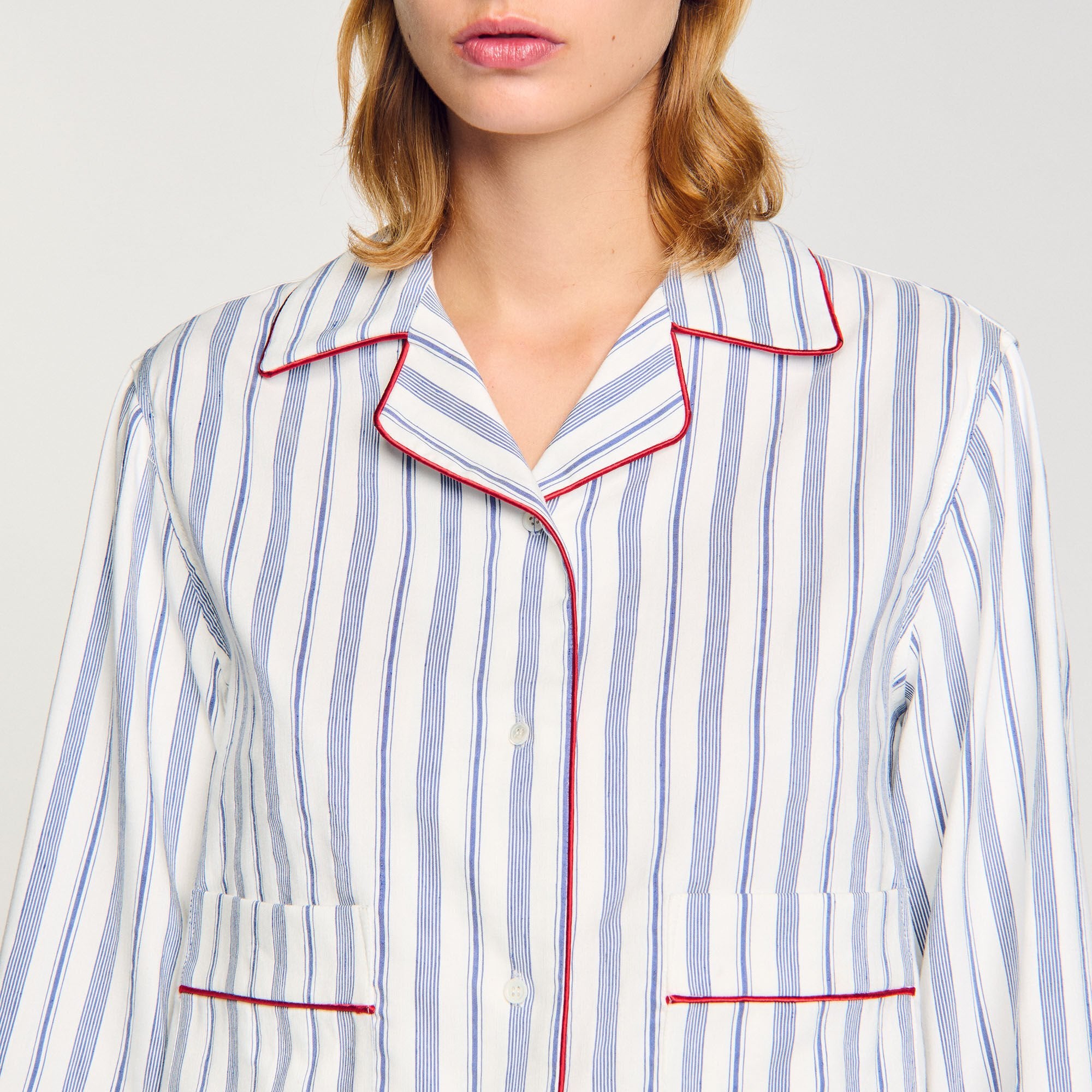 Striped shirt Blue / Ecru Sandro Women