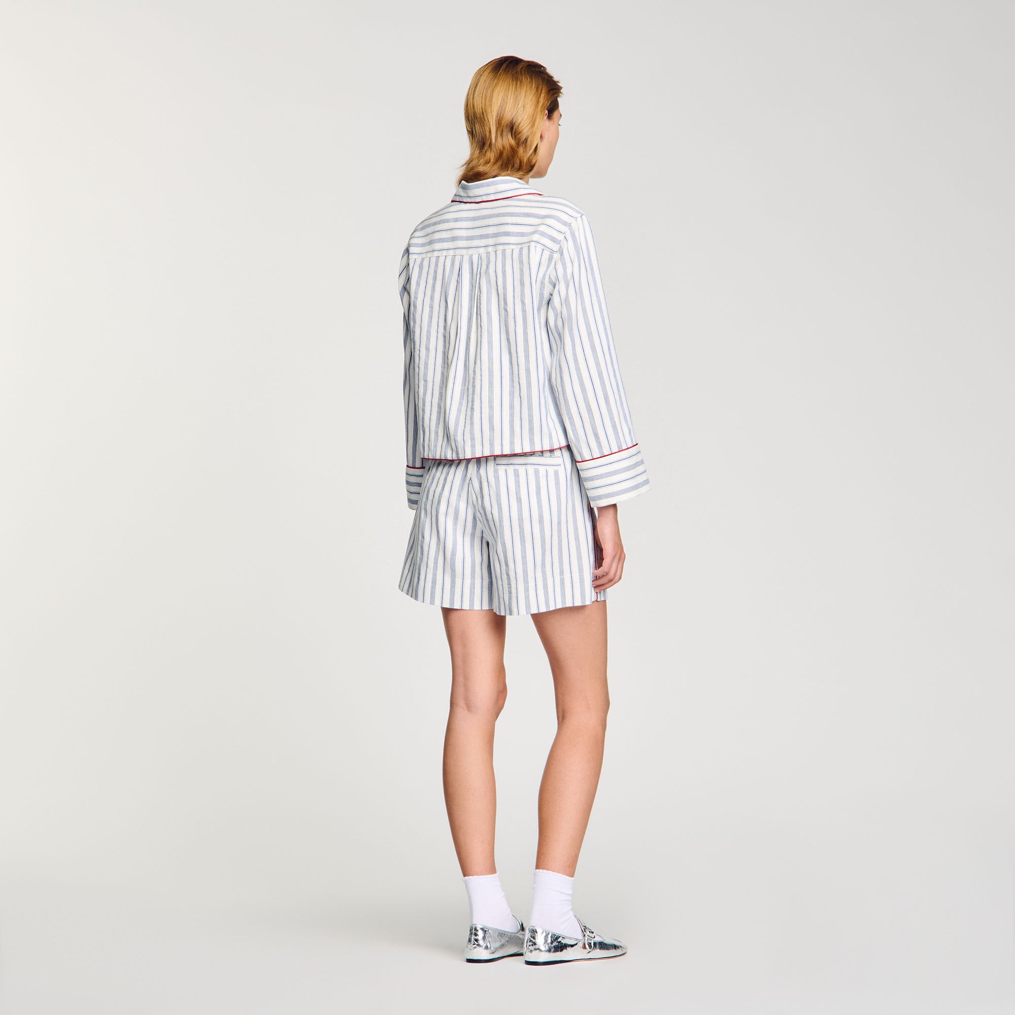 Striped shirt Blue / Ecru Sandro Women