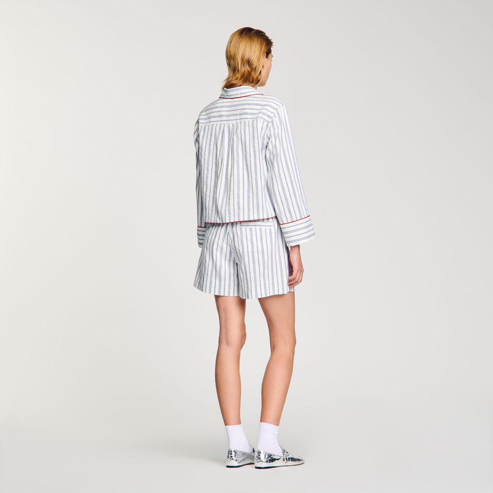 Striped shirt Blue / Ecru Sandro Women