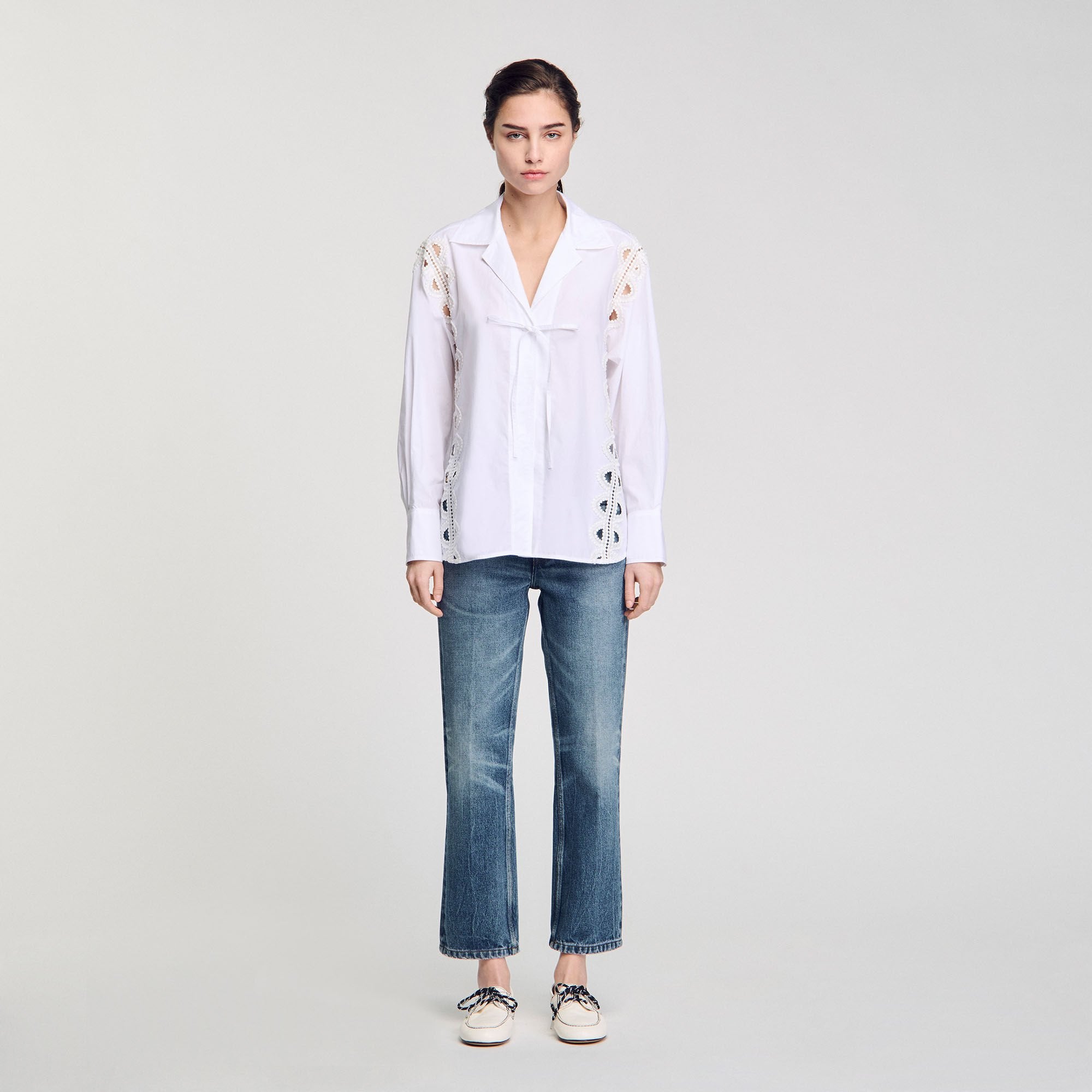 Poplin shirt White Sandro Women