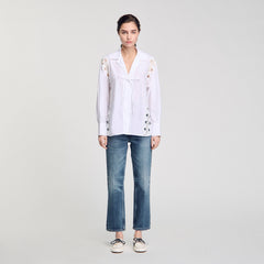 Poplin shirt White Sandro Women