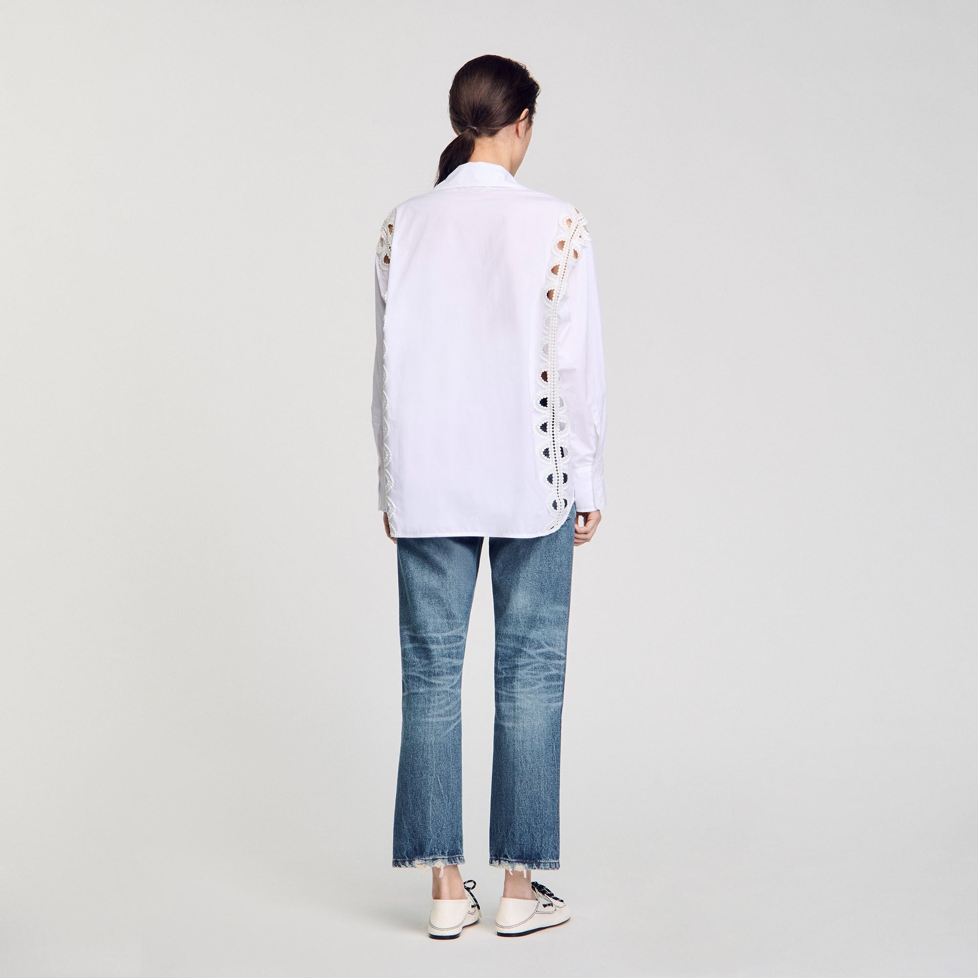 Poplin shirt White Sandro Women