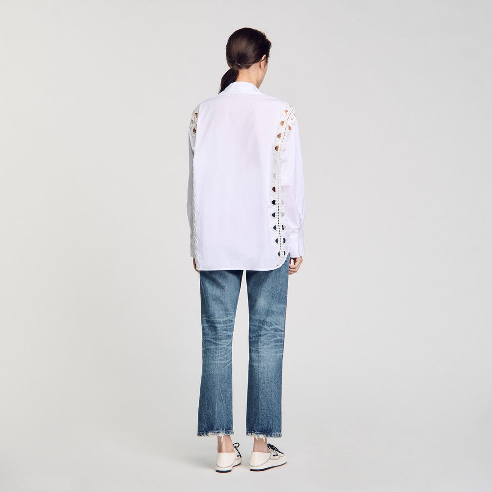 Poplin shirt White Sandro Women