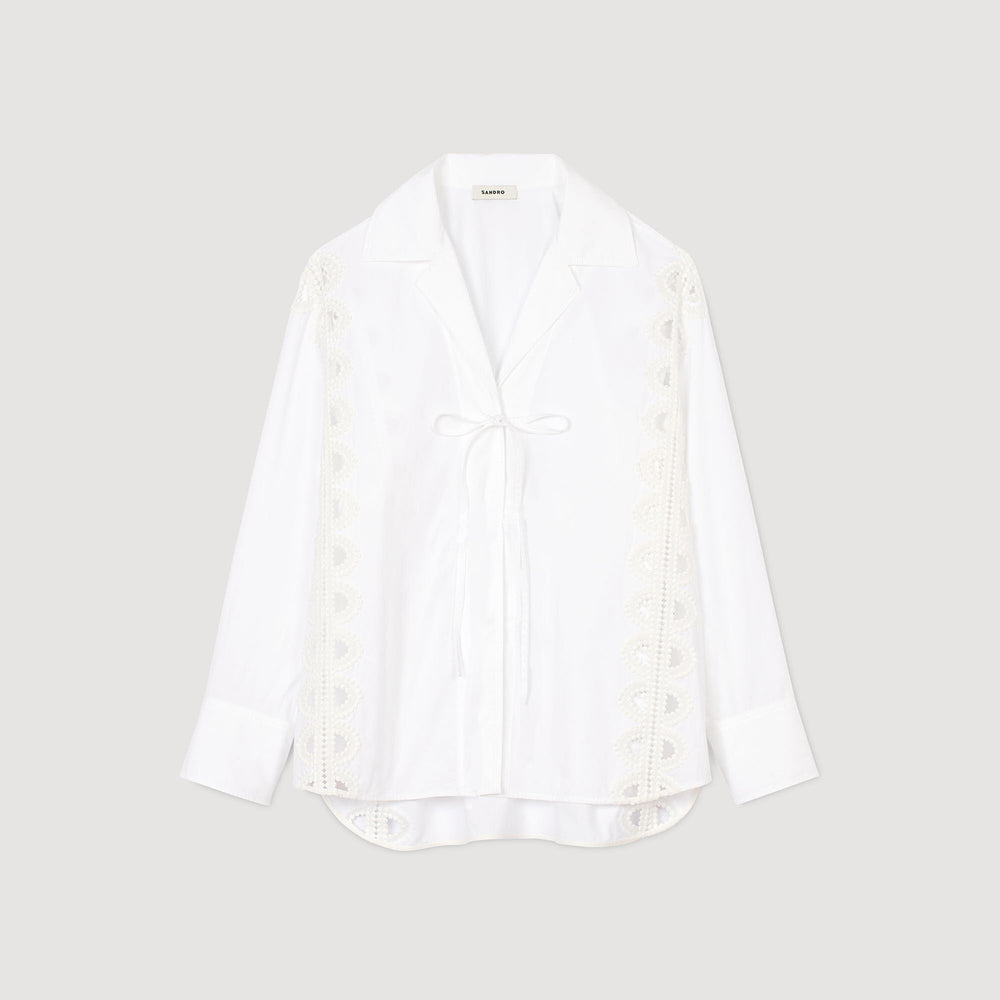 Poplin shirt White Sandro Women