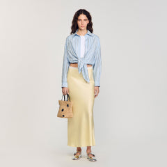 Rhinestone shirt Sky Blue Sandro Women