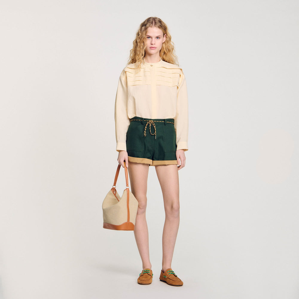Jewellery detail shirt Ecru Sandro Women
