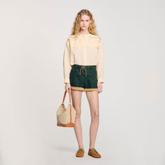 Jewellery detail shirt Ecru Sandro Women