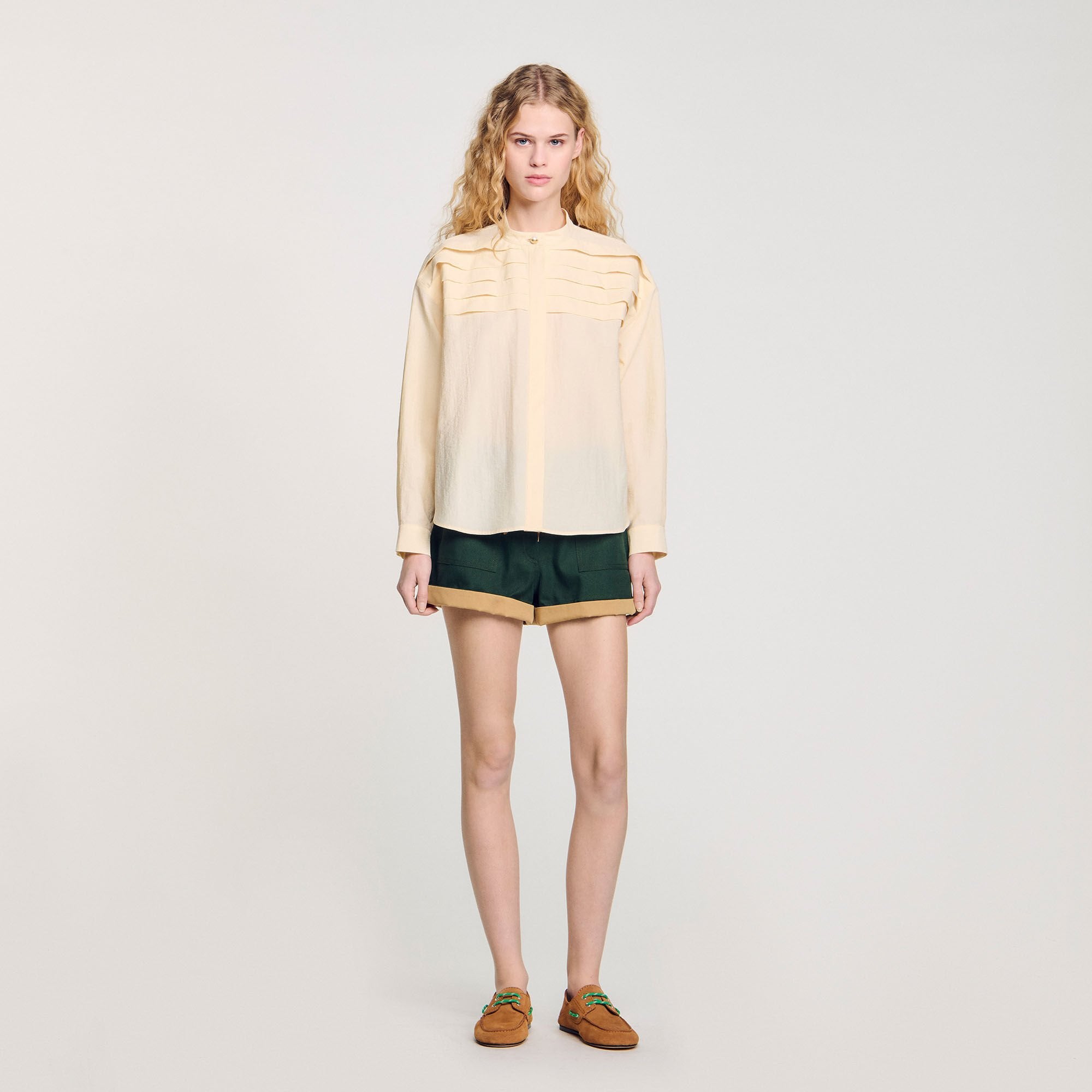 Jewellery detail shirt Ecru Sandro Women