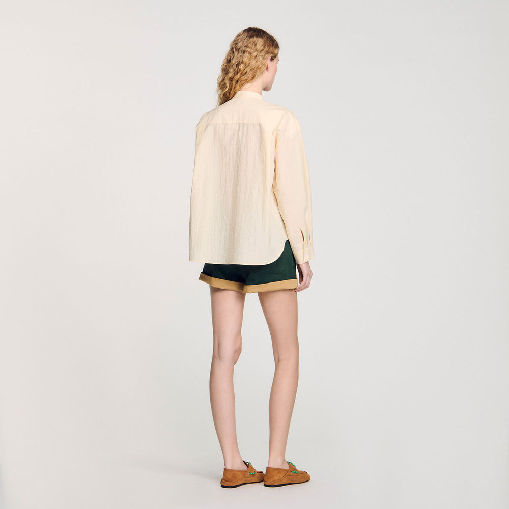 Jewellery detail shirt Ecru Sandro Women