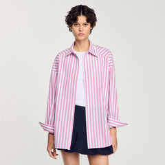 Striped rhinestone shirt Pink Sandro Women