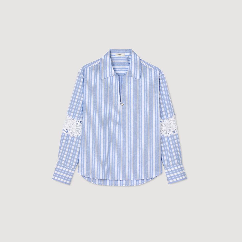 Striped shirt Blu / White Sandro Women