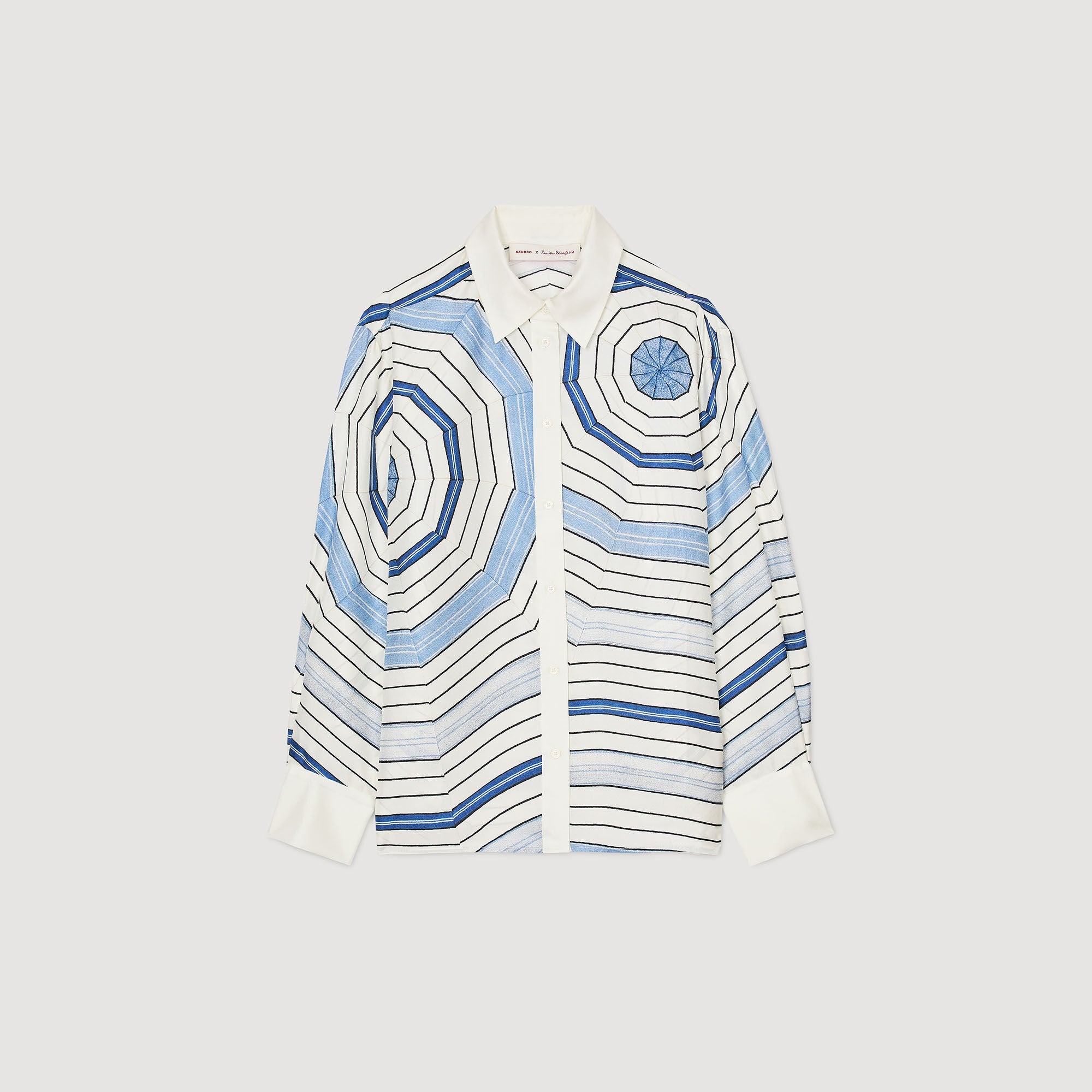 Spiral-motif long sleeve shirt Sky Blue Sandro Women
