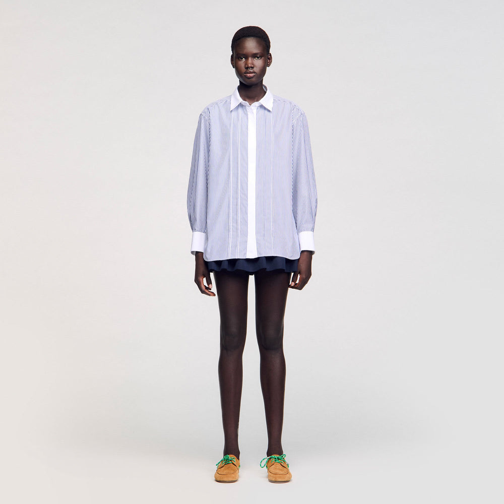 Striped shirt Blu / White Sandro Women