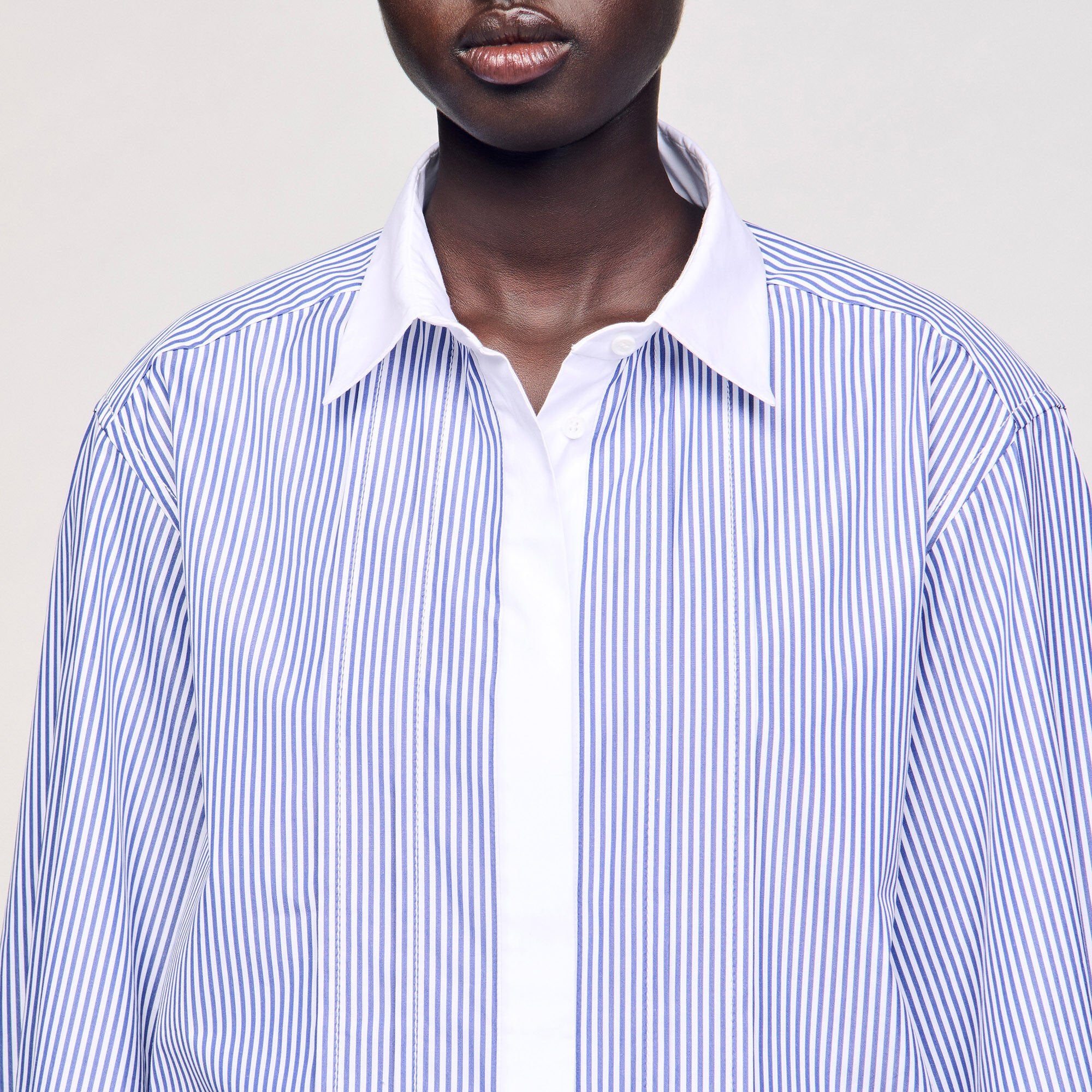 Striped shirt Blu / White Sandro Women