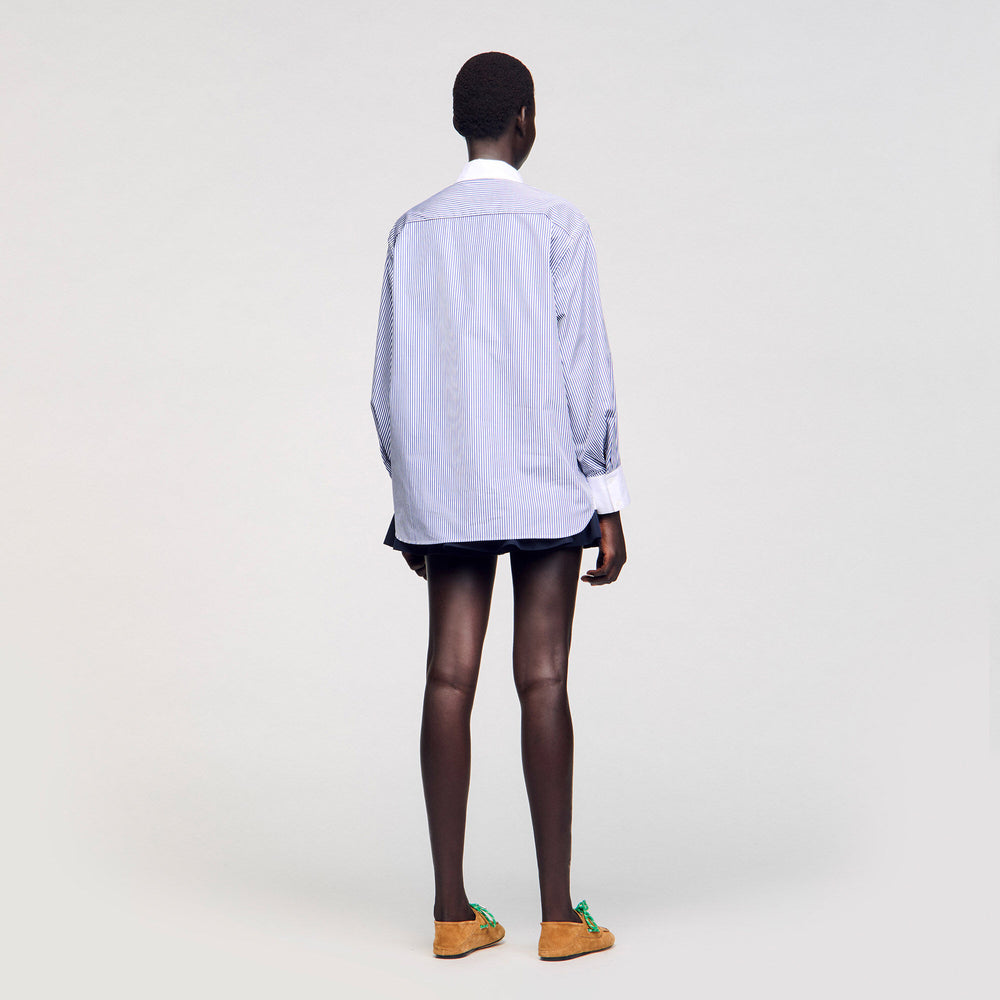 Striped shirt Blu / White Sandro Women