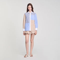 Striped mix shirt Sand / Camel Sandro Women