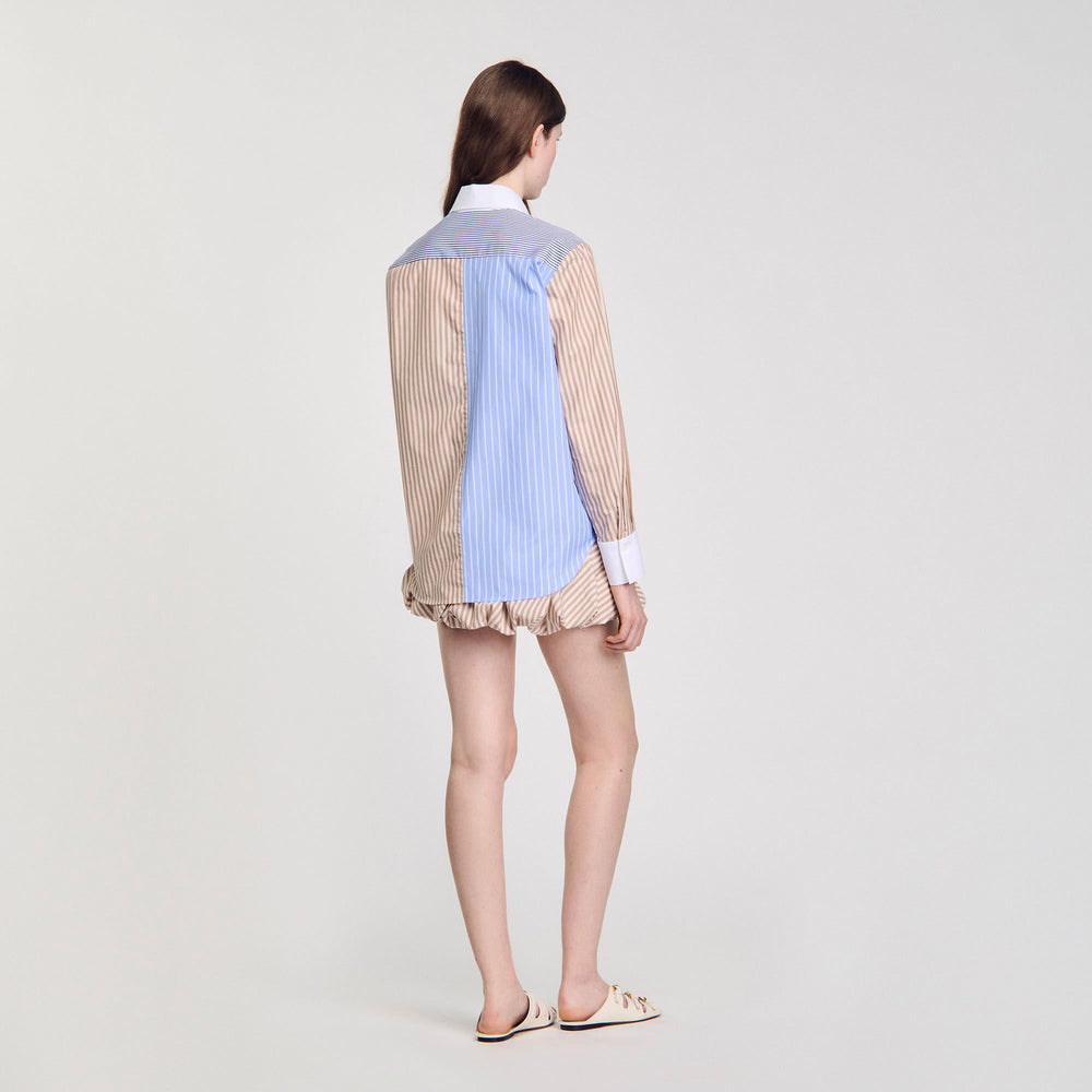 Striped mix shirt Sand / Camel Sandro Women