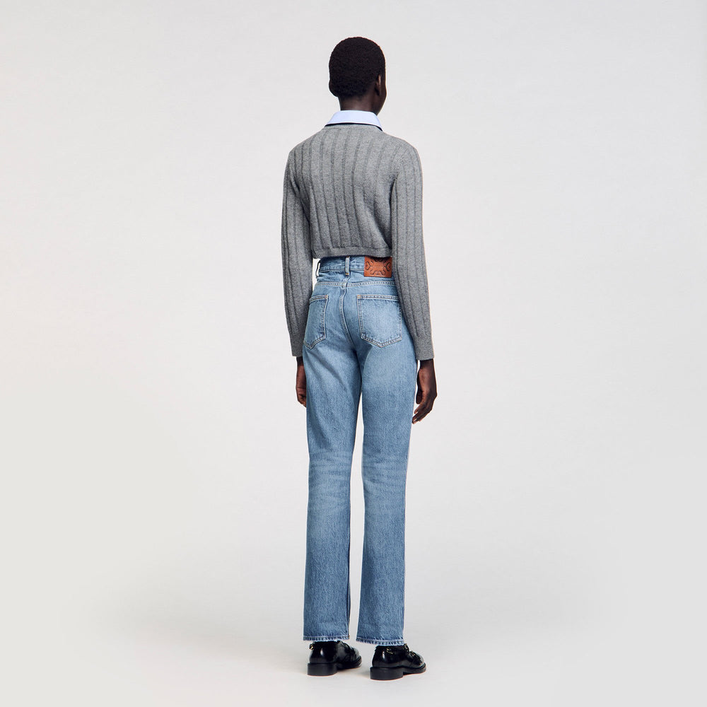 Flared faded jeans Blue Jean Sandro Women