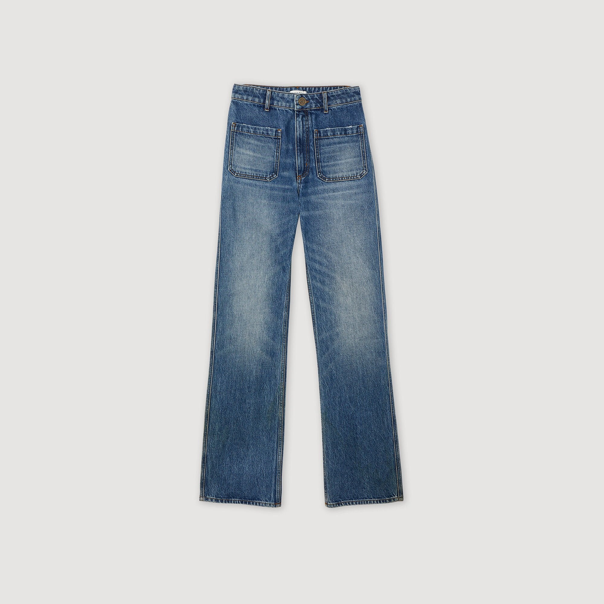 Flared faded jeans Blue Jean Sandro Women