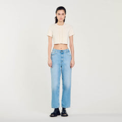 Low-rise straight-leg jeans Blue Jean Sandro Women
