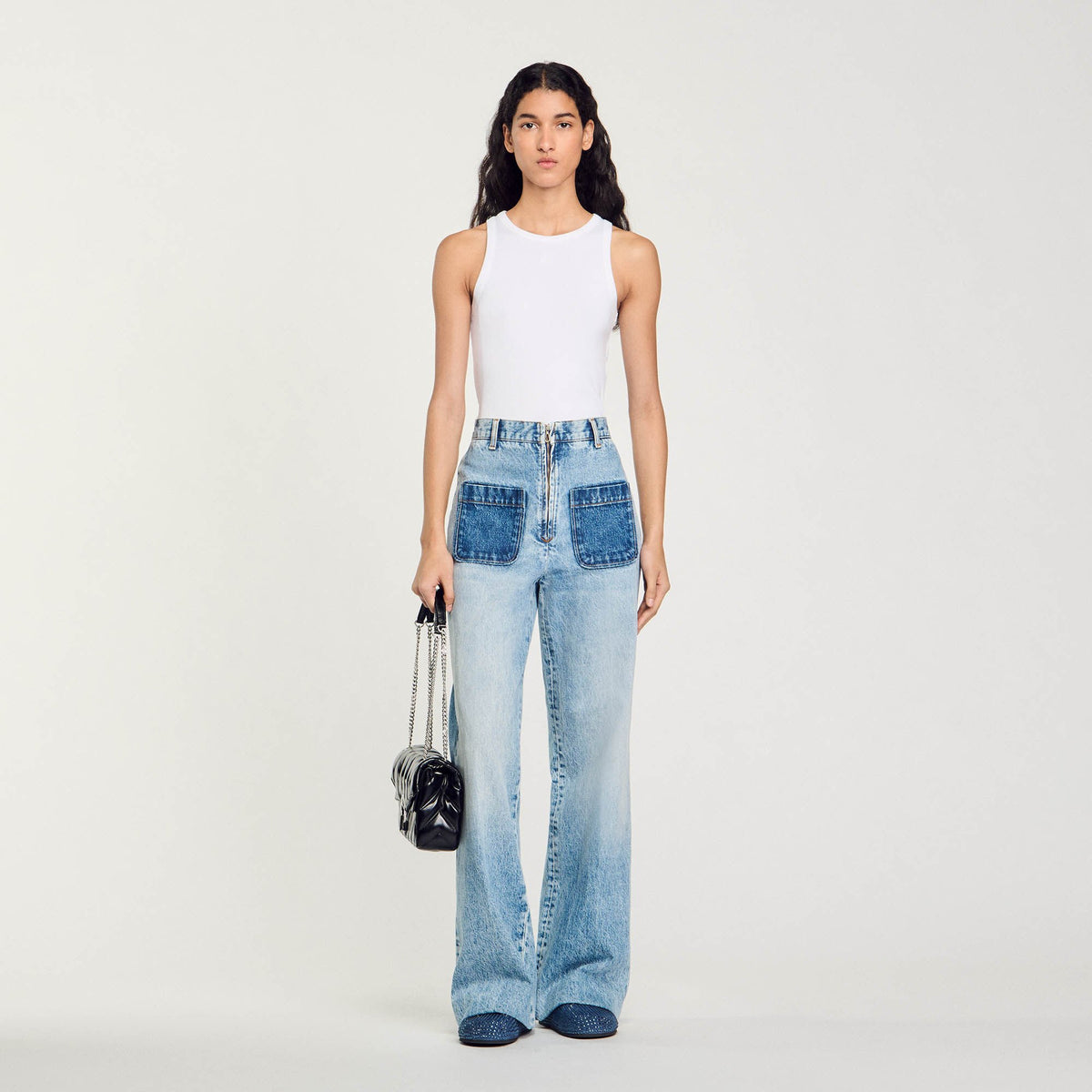 High-rise jeans Light Bu Jean Sandro Women