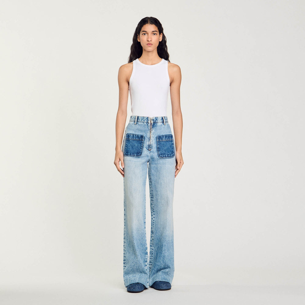 High-rise jeans Light Bu Jean Sandro Women