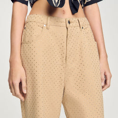Rhinestone-embellished jeans Sand Sandro Women