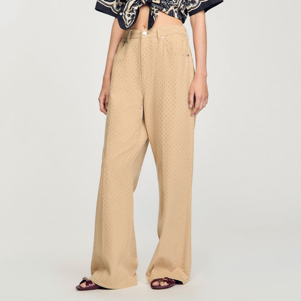 Rhinestone-embellished jeans Sand Sandro Women