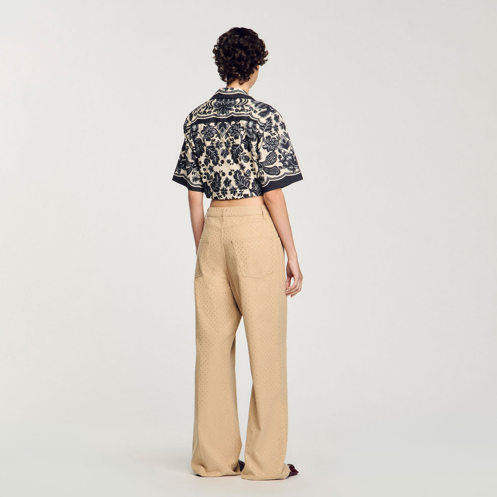 Rhinestone-embellished jeans Sand Sandro Women