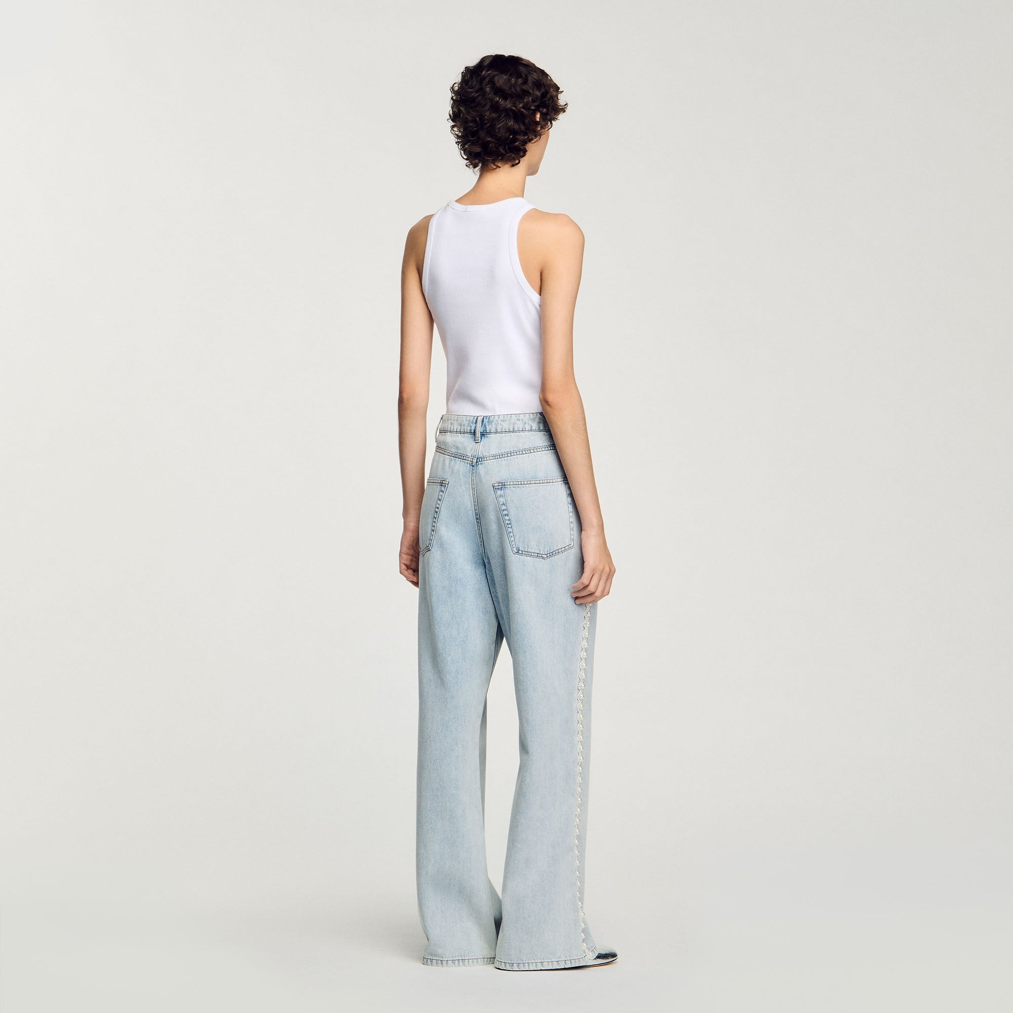 Beaded jeans Light Bu Jean Sandro Women