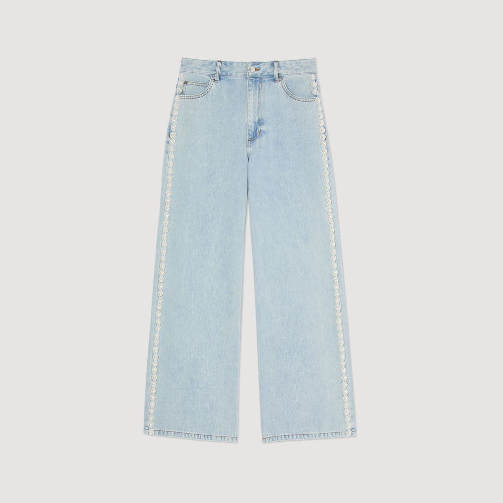 Beaded jeans Light Bu Jean Sandro Women