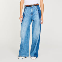 Jeans with contrasting panels Blue Jean Sandro Women