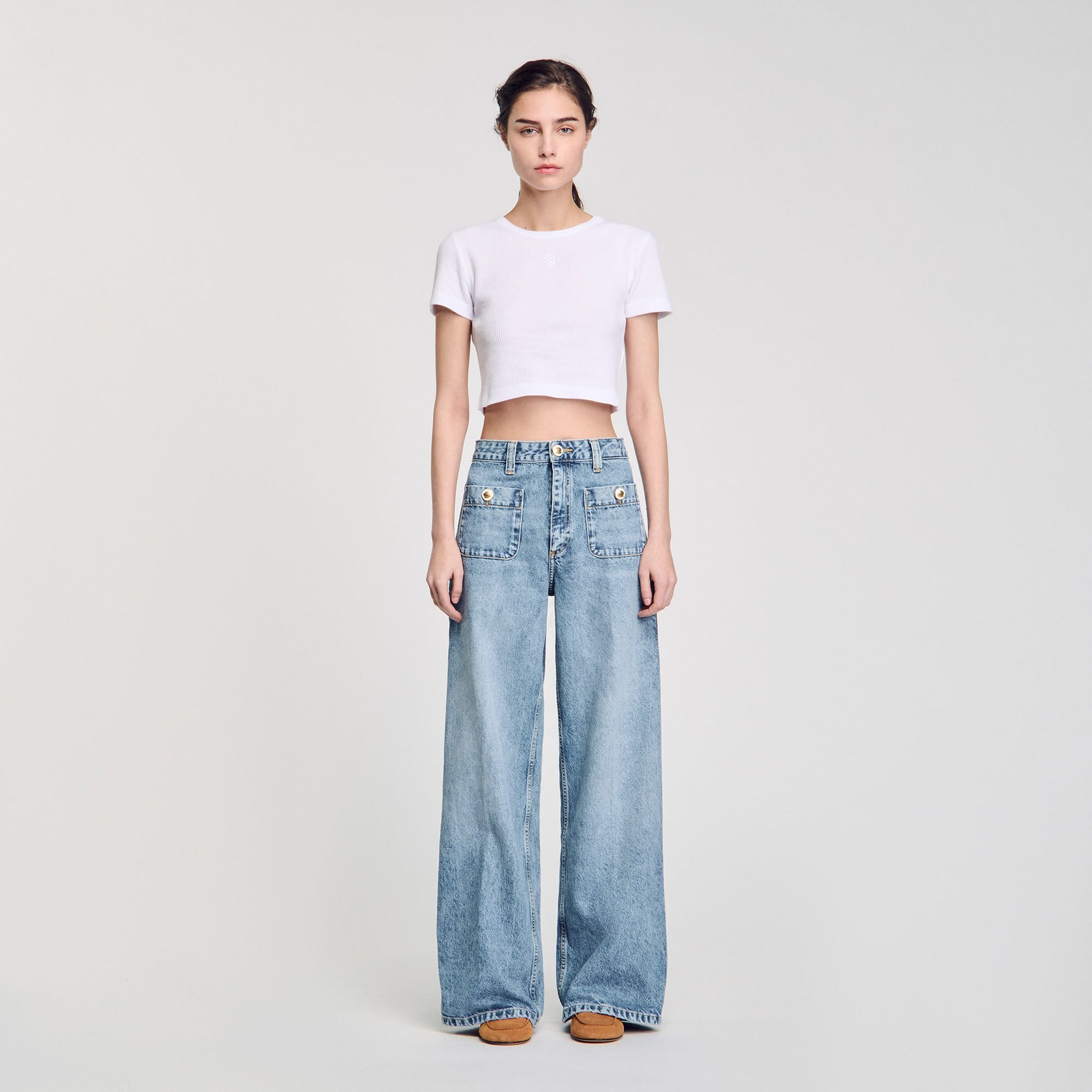 Faded jeans Blue Jean Sandro Women