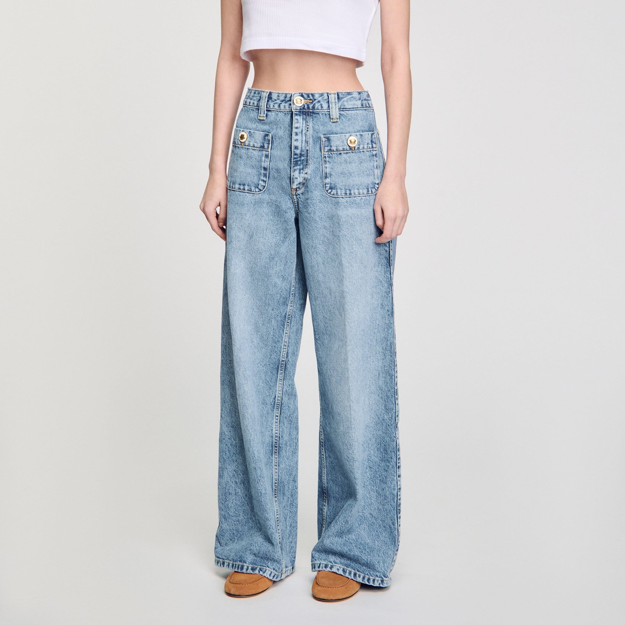 Faded jeans Blue Jean Sandro Women