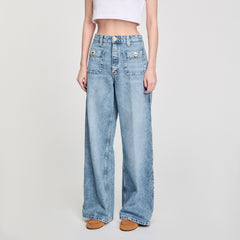 Faded jeans Blue Jean Sandro Women